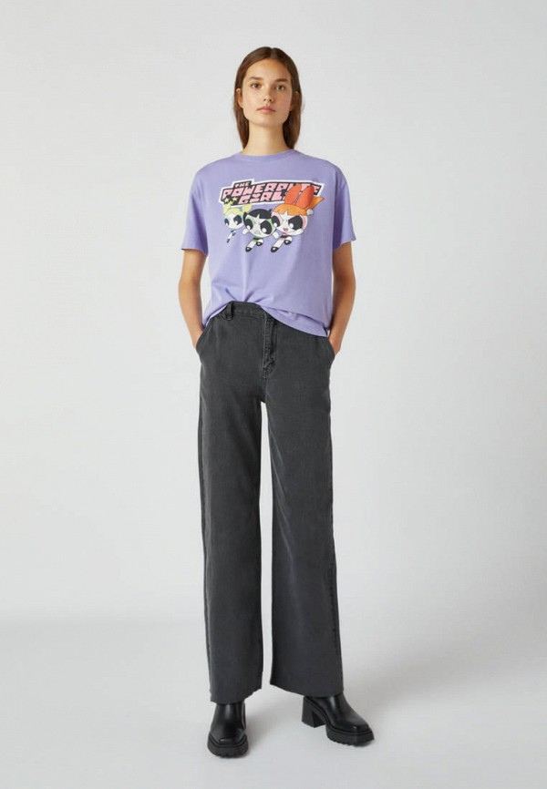 

Футболка Pull&Bear, Фиолетовый, WARNER, Join Life