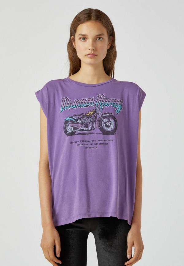

Футболка Pull&Bear, Фиолетовый