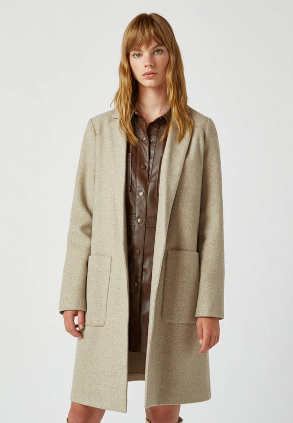 

Пальто Pull&Bear, Бежевый, Join Life