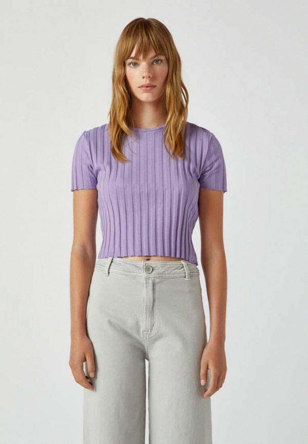 

Футболка Pull&Bear, Фиолетовый, Join Life