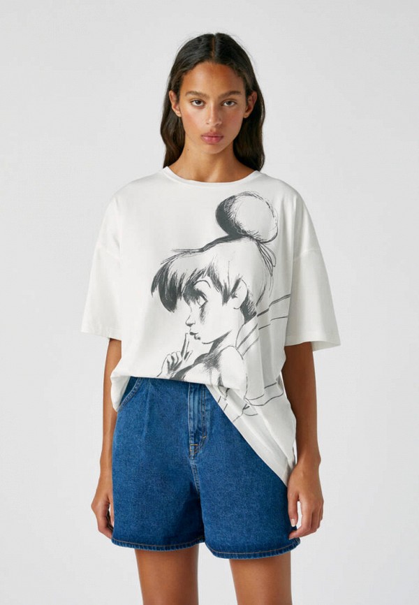 

Футболка Pull&Bear, Белый, DISNEY, Join Life