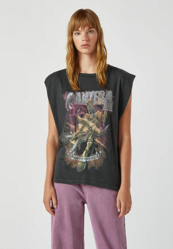 

Футболка Pull&Bear, Серый, PANTERA, Join Life
