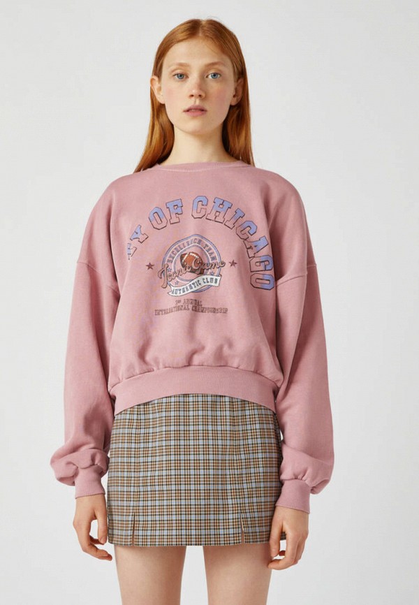 

Свитшот Pull&Bear, Розовый, Join Life