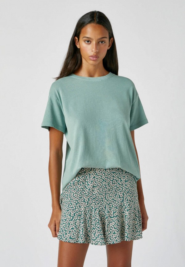 

Футболка Pull&Bear, Бирюзовый, Join Life