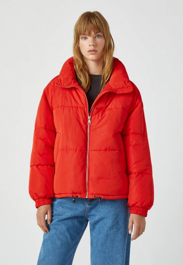 

Куртка утепленная Pull&Bear, Красный, Join Life