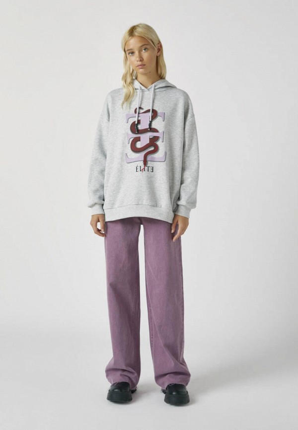 

Худи Pull&Bear, Серый, ELITE, Join Life