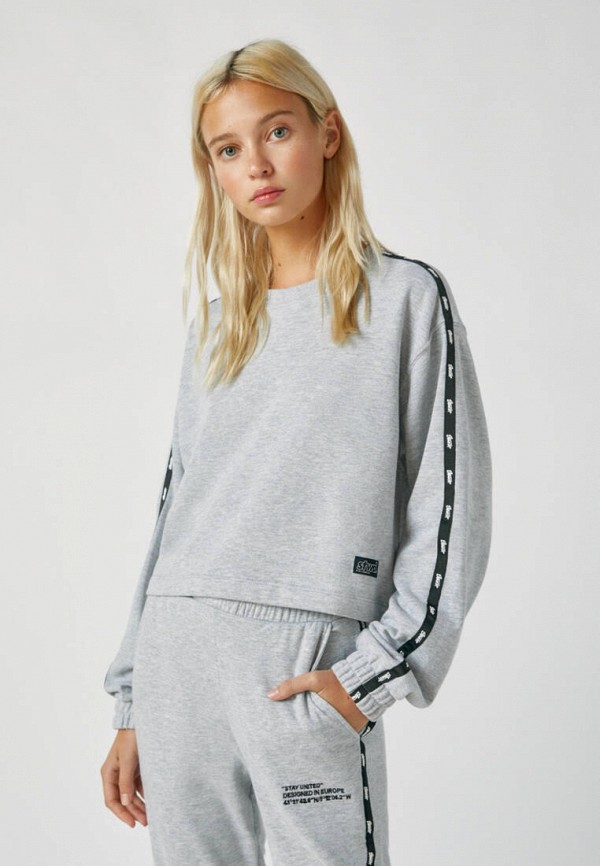 

Свитшот Pull&Bear, Серый, Join Life