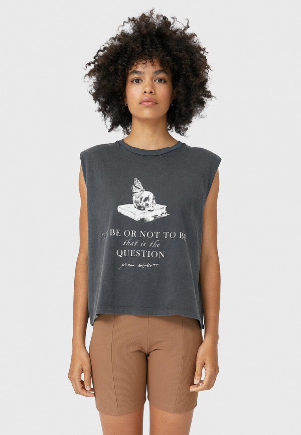 

Футболка Stradivarius, Серый