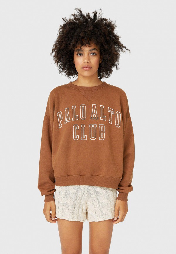 

Свитшот Stradivarius, Коричневый