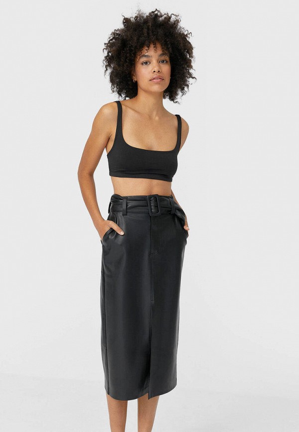 

Юбка Stradivarius, Черный