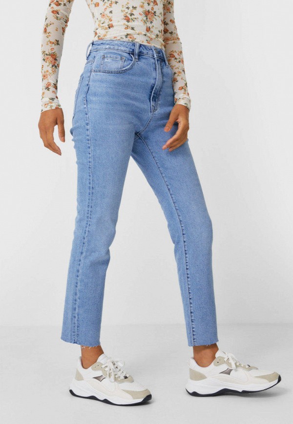 

Джинсы Stradivarius, Голубой, HIGH WAIST SLIM