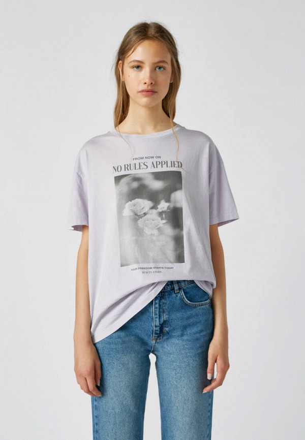 

Футболка Pull&Bear, Фиолетовый