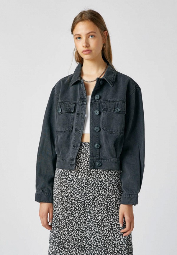 

Куртка джинсовая Pull&Bear, Черный, Join Life