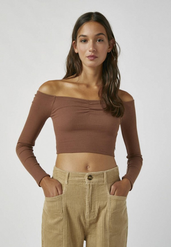 

Топ Pull&Bear, Коричневый, Join Life