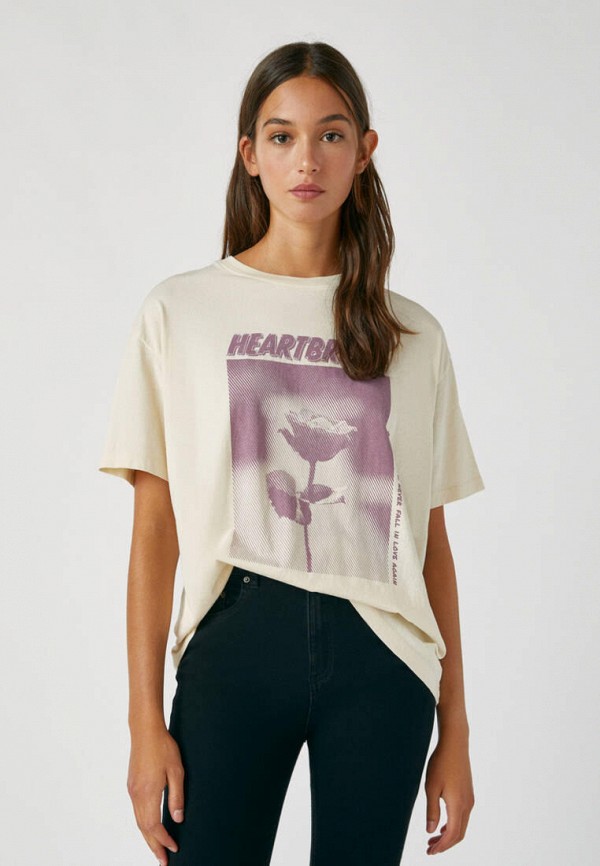 

Футболка Pull&Bear, Бежевый