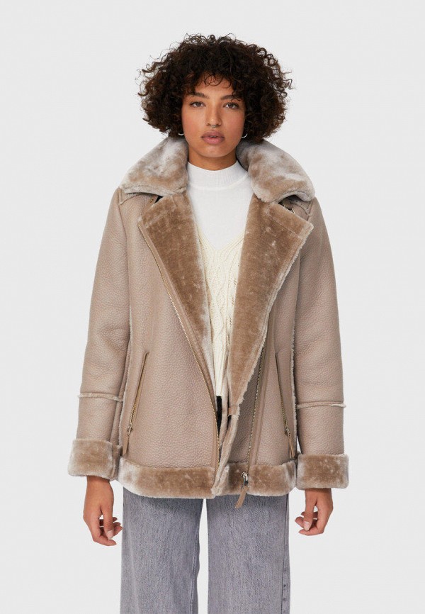 

Дубленка Stradivarius, Бежевый