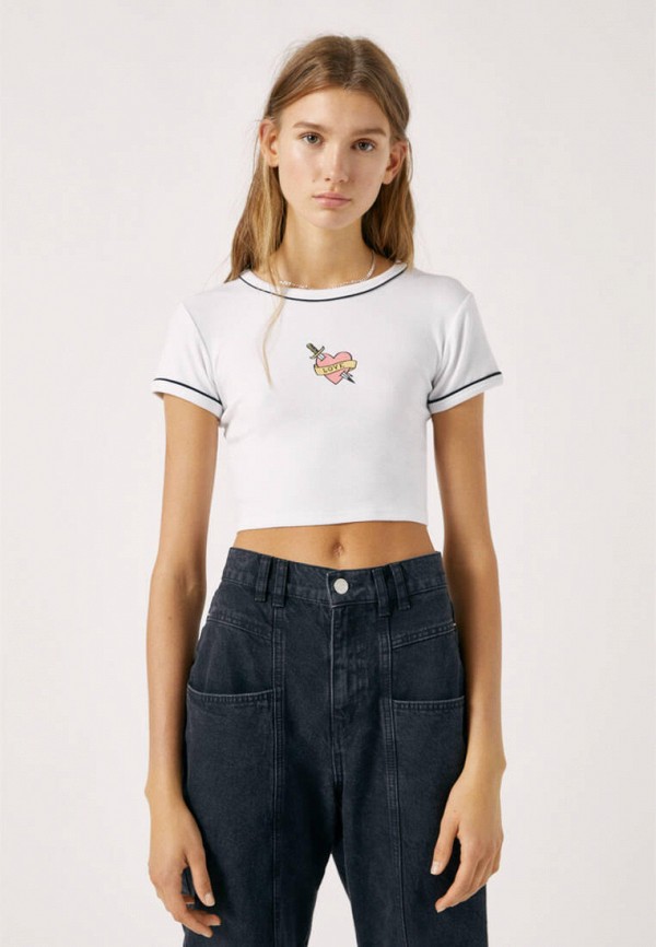 

Топ Pull&Bear, Белый, Join Life