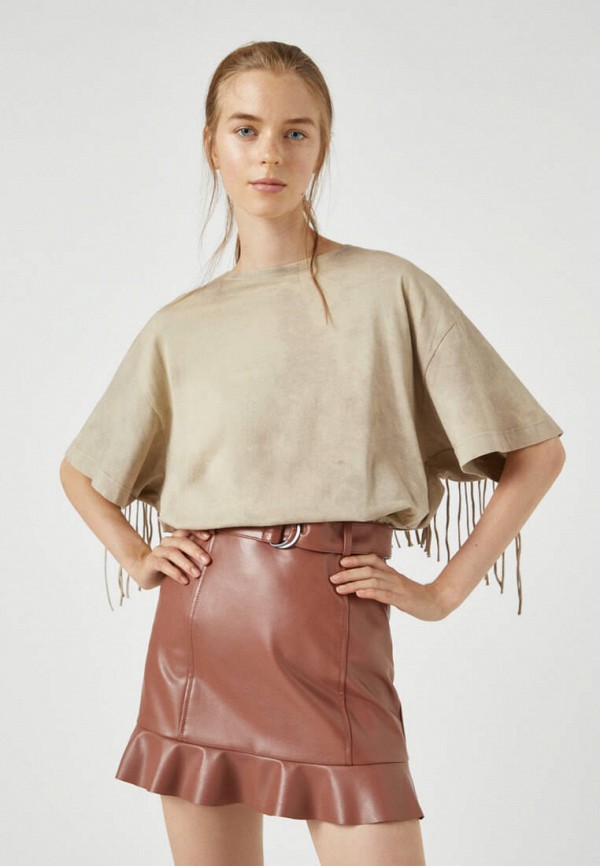 

Футболка Pull&Bear, Бежевый, Join Life