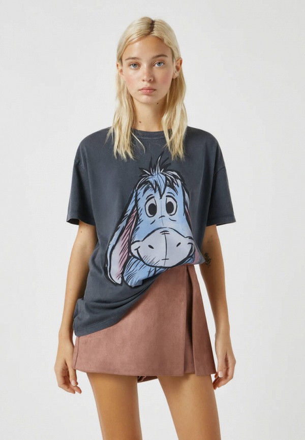 

Футболка Pull&Bear, Серый, DISNEY, Join Life