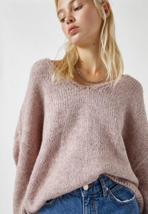 Пуловер Pull&Bear цвет розовый  Фото 4