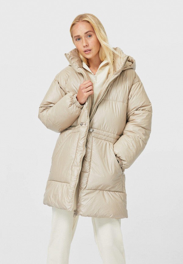 

Куртка утепленная Stradivarius, Бежевый