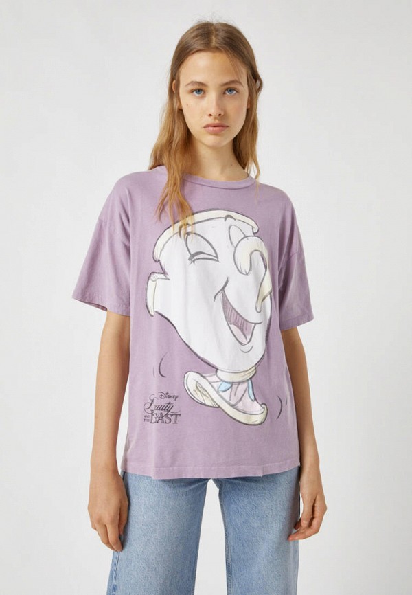 

Футболка Pull&Bear, Фиолетовый, DISNEY, Join Life
