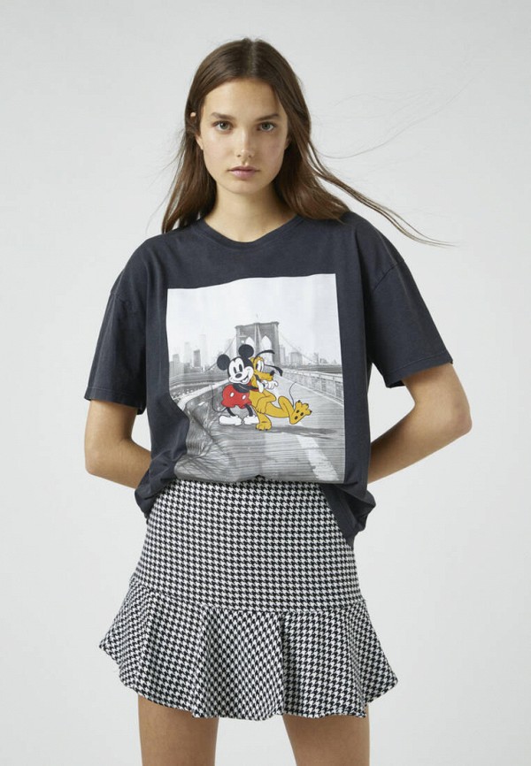 

Футболка Pull&Bear, Черный, DISNEY, Join Life