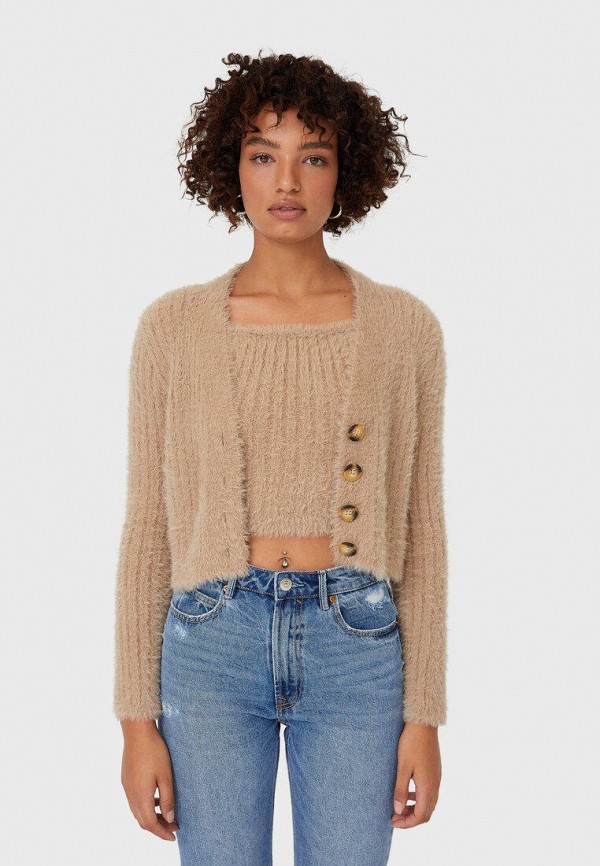 

Кардиган Stradivarius, Бежевый