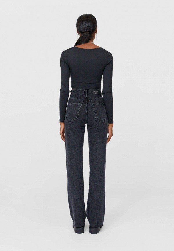 

Джинсы Stradivarius, Черный, STRAIGHT FIT