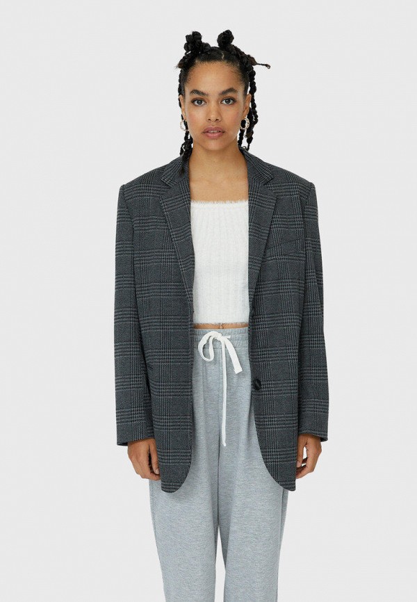 

Пиджак Stradivarius, Серый