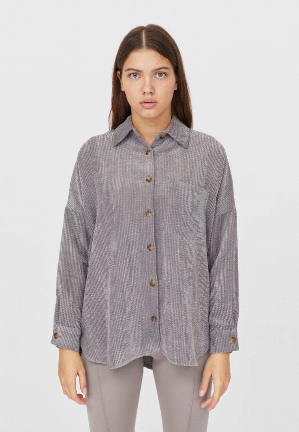 

Рубашка Stradivarius, Серый