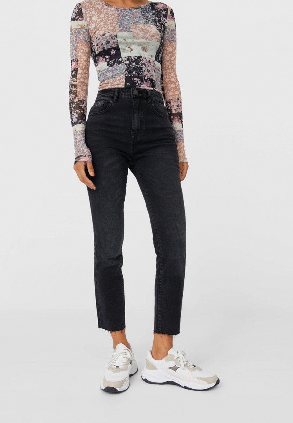 

Джинсы Stradivarius, Черный, HIGH WAIST SLIM