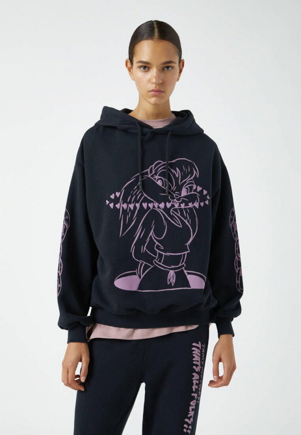 

Худи Pull&Bear, Черный, WARNER, Join Life