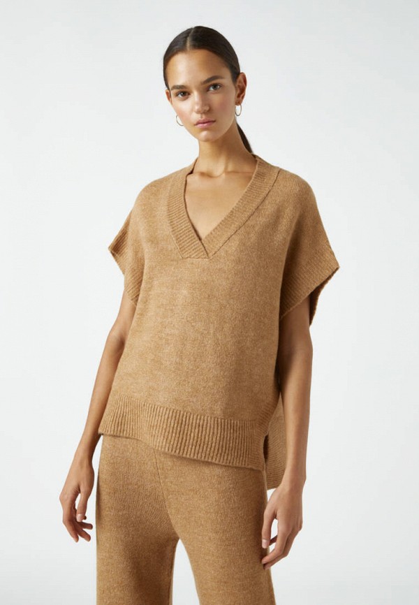 Пуловер Pull&Bear цвет коричневый 