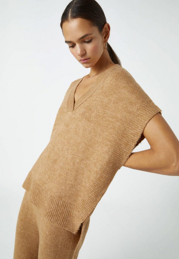 Пуловер Pull&Bear цвет коричневый  Фото 4