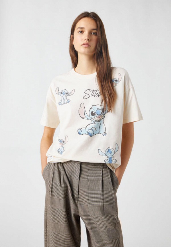 

Футболка Pull&Bear, Белый, DISNEY, Join Life