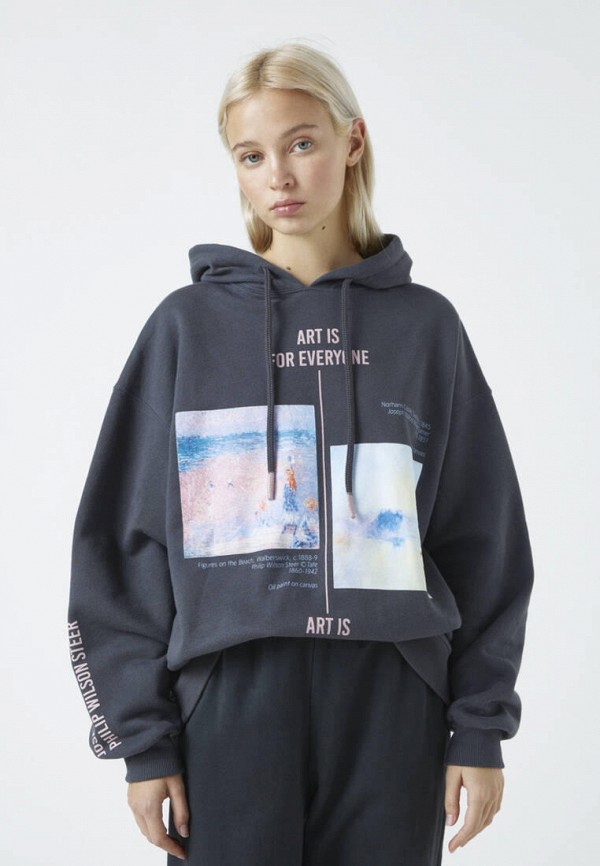 

Худи Pull&Bear, Серый, UNIVERSAL, Join Life