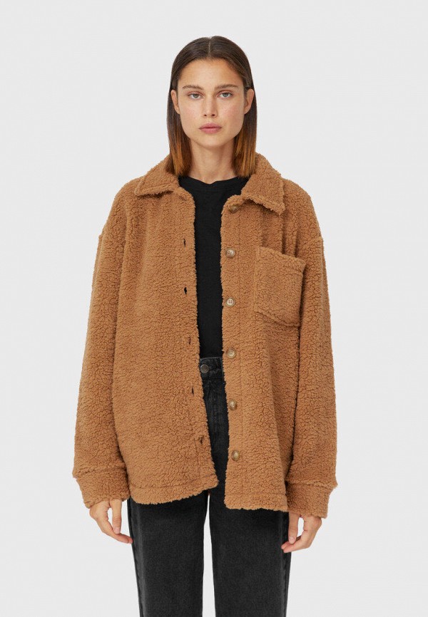 

Шуба Stradivarius, Коричневый