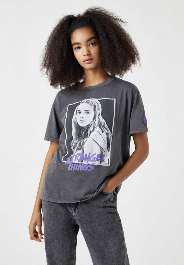 

Футболка Pull&Bear, Серый, STRANGER THINGS 3, Join Life