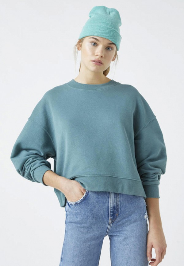 

Свитшот Pull&Bear, Бирюзовый, Join Life