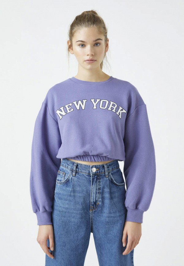 

Свитшот Pull&Bear, Фиолетовый, Join Life