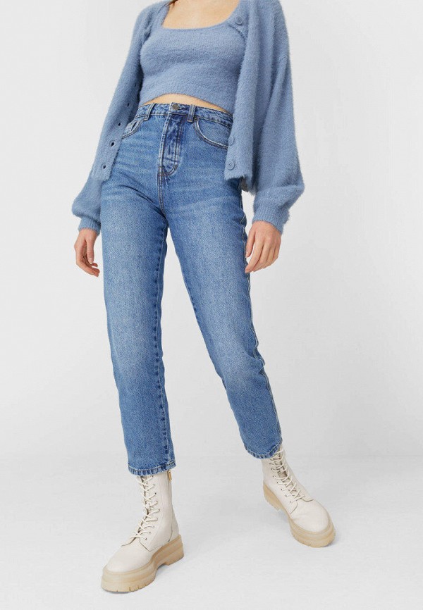 

Джинсы Stradivarius, Синий, MOM FIT