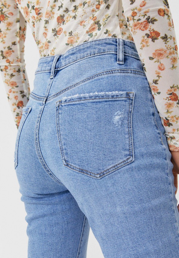 

Джинсы Stradivarius, Голубой, HIGH WAIST SLIM