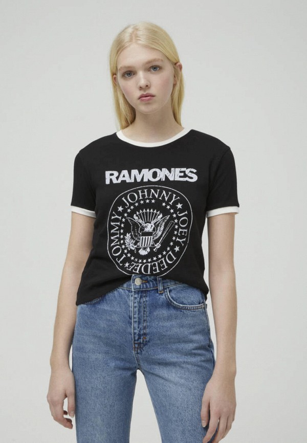 

Футболка Pull&Bear, Черный, RAMONES, Join Life