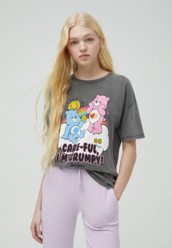 

Футболка Pull&Bear, Серый, CARE BEARS, Join Life