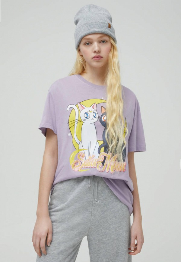 

Футболка Pull&Bear, Фиолетовый, SAILOR MOON, Join Life