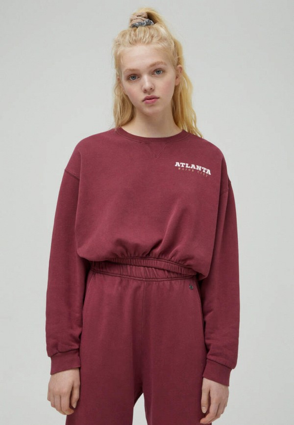 

Свитшот Pull&Bear, Бордовый