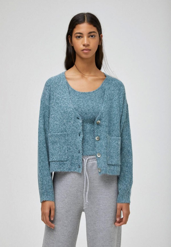 

Кардиган Pull&Bear, Бирюзовый, Join Life