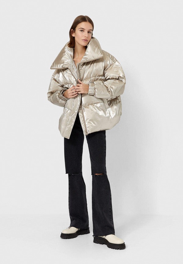

Куртка утепленная Stradivarius, Серебряный