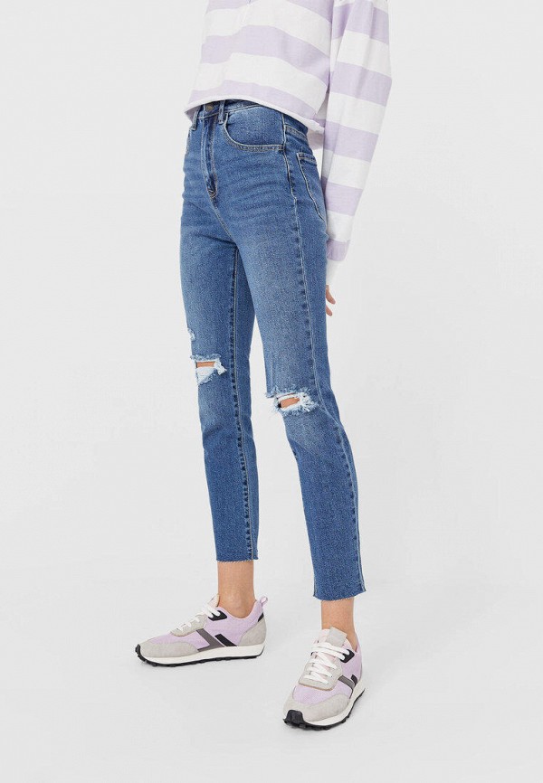 

Джинсы Stradivarius, Синий, JEANS HIGH WAIST SLIM